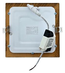 LED Лампа за окачен таван SQUARE LED/12W/230V 4200K 16,8x16,8 см кафяв