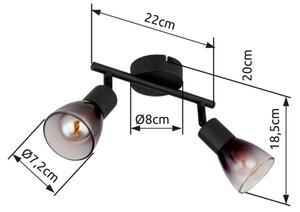 Globo 54312-2 - Спот SATELLA 2xE14/25W/230V черен