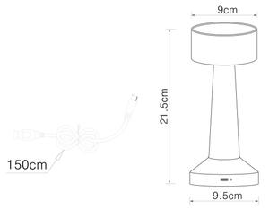 Globo 58447M - LED регулируема настолна лампа ANGELIKA LED/1W/3,7V златна