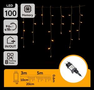 Aigostar - LED външна коледна гирлянда 100xLED/8 функции 8x0,6m IP44 топло бяло