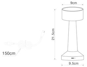 Globo 58447W - LED регулируема настолна лампа ANGELIKA LED/1W/3,7V бяла