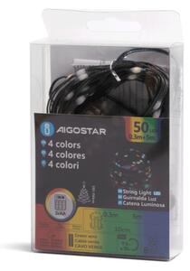 Aigostar - Външен LED гирлянд 50xLED/8 функции 3xAA 5,3m IP44 многоцветен