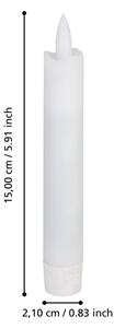 Eglo 422218 - Комплект 2x LED свещ ANTANABE LED/1xAAA 15 см бяла