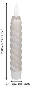 Eglo 422229 - К-кт 2x LED свещ ANDRAFIABE LED/1xAAA 15 см сив