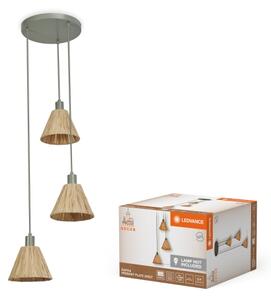 Ledvance - Пендел DECOR RAFFIA 3xE27/15W/230V влакна от рафия