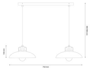 Brilagi - LED Пендел FLAMENGO 2xE27/60W/230V зелен