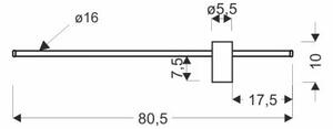 LED стенен аплик ARIAN LED/13W/230V черен
