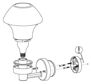 Eglo 33567 - LED димируемо външно стенно осветително тяло VERLUCCA-C 1xE27/9W/230V IP44