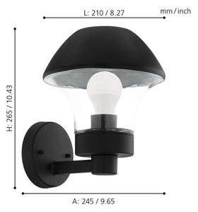 Eglo 33567 - LED димируемо външно стенно осветително тяло VERLUCCA-C 1xE27/9W/230V IP44
