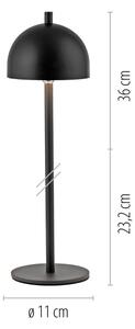 Schöner Wohnen 19244-18 - Димируема LED настолна лампа BELLIS LED/2,5W/5V IP54 черна