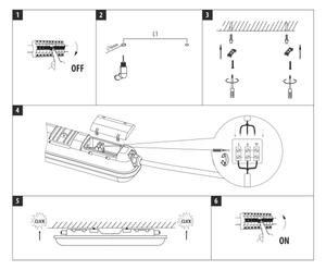 Техническо LED тръбно осветително тяло LED/18W/230V 4200K 60 cm IP65