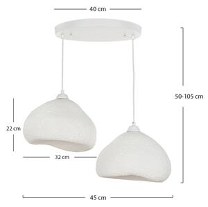 Brilagi - полилей на кабел WABI SABI 2xE27/40W/230V Ø 45 cm бял