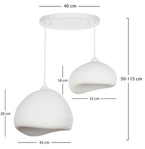 Brilagi - Полилей на кабел WABI SABI 2xE27/40W/230V Ø 70 см, бял