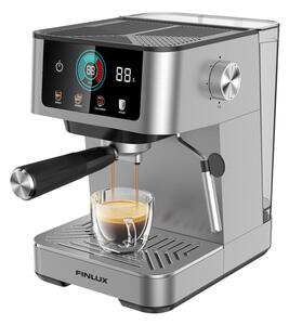 Кафемашина еспресо Finlux FEM-1677CB, 1100W, 20bar, 1.5l вместимост на резервоара за вода, Cold Brew, инокс