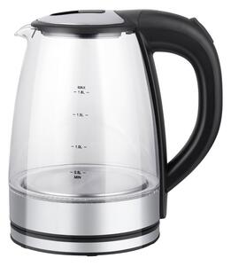 Електрическа кана Crown CK-1845K, вместимост 1.8 литра, 360° въртяща се основа, 1800W, прозрачна
