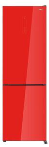 Хладилник с фризер Finlux FBN340R GLASS, клас E, 322 л. общ обем, свободностоящ, 246 kWh/годишно, Total No Frost, Multi-Air Flow, Fast Cooling, Fast Freezing, червен