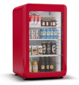Klarstein Audrey Evo охладител за напитки, Ретро дизайн, стъклена врата, 113 L, EEK C