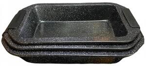 Комплект тави Royalty Line RL-CC3, 3 бр, алуминий, мраморно покритие, черен