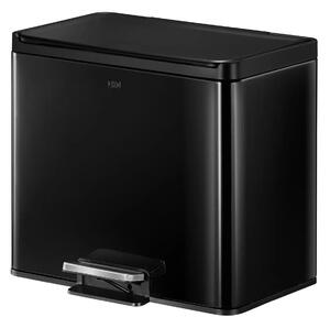EKO Кош за разделно събиране на отпадъци с педал “ESSENTIAL II“ - черен - 3 х 9 л
