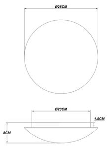 Globo 41770-16 - LED таванно осветително тяло PATRICIA LED/16W/230V 3000K Ø 26 см