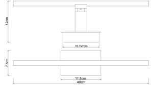 Globo 78061M - LED презареждаемо осветително тяло за картини JAIME 3,5W/5V 40 cm 3600 mAh месинг