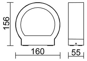 Globo 34313 - LED Външно стенно осветително тяло SLICE LED/6W/230V IP54