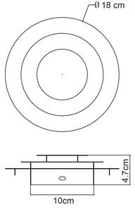 Globo 48465-18 - LED плафон HEDA LED/18W/230V 3000K Ø 18 cm златист