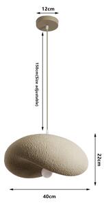 BRILAGI - Полилей на кабел WABI SABI 1xE27/60W/230V Ø 40 cm бежов