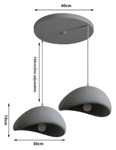 BRILAGI - Полилей на кабел WABI SABI 2xE27/60W/230V сив