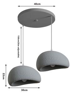 BRILAGI - Полилей на кабел WABI SABI 2xE27/60W/230V сив