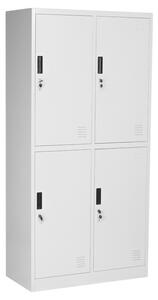 Гардероб Carmen CR-1251 J, 4 бр. шкафове, метален, сив