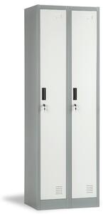Гардероб Carmen CR-1242-2 J LUX, 2 бр. шкафове, метален, сив