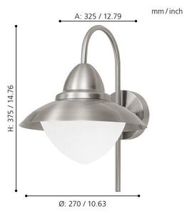 Eglo 33583 - LED RGBW външно стенно осветително тяло SIDNEY 1xE27/9W/230V IP44