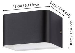 Eglo 901016 - LED аплик SANIA LED/6W/230V 3000K черен