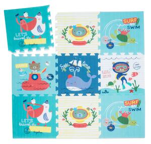 Babify Килимче за игра, с играчка, 9 бр., мотив планета