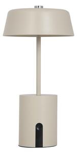 Бежова метална LED настолна лампа (височина 22,5 cm) Elemental LED – Leitmotiv