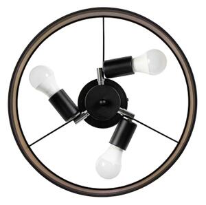 Плафонен полилей ALBA 3xE27/15W/230V Ø 40 см черен/кафяв