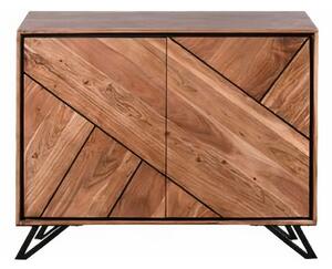 Шкафче от масивна акация в естествен цвят 120x78x40 cm Ambala – Interia Home & Living