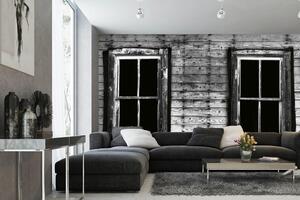 Самозалепваща се флизелинова фототапета счупени прозорци 375 x 250 см