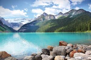 Флизелинов фототапет езерото морен 375 x 250 см