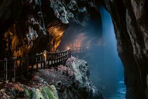 Флизелинов фототапет пещерен коридор 375 x 250 см