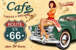 Флизелинов фототапет плакат на кафене по route 66 375 x 250 см