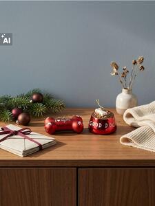 Sinsay - Стъклени коледни играчки във формата на кучешки кокал и купичка с храна 2 pack - многоцветен