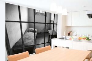 Самозалепваща се флизелинова фототапета легло в килия 375 x 250 см