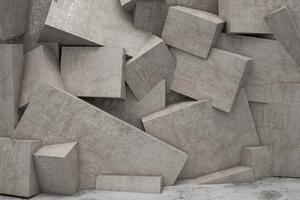 Флизелинов фототапет бетонна 3d стена 375 x 250 см