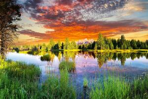 Флизелинов фототапет река снейк в уайоминг 375 x 250 см