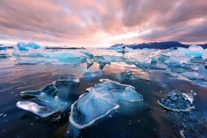 Флизелинов фототапет ледникова лагуна 375 x 250 см