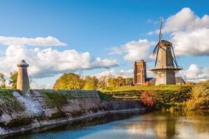 Флизелинов фототапет холандска крепост 375 x 250 см
