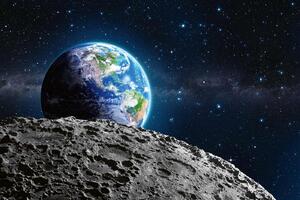 Флизелинов фототапет земята от луната 375 x 250 см