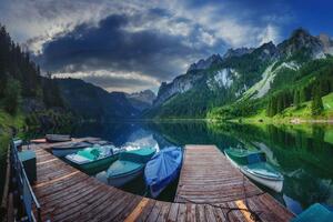 Флизелинов фототапет езеро госаузи 375 x 250 см